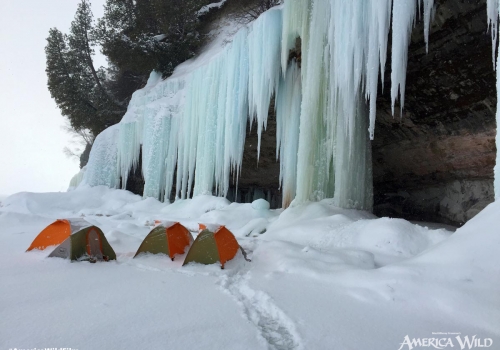 Snow Camping at Pictured Rocks National Lakeshore